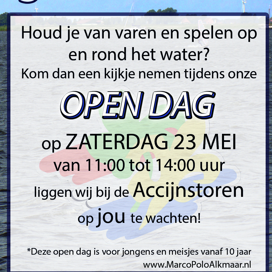 Open dag marco polo alkmaar zeeverkenners lelievlet